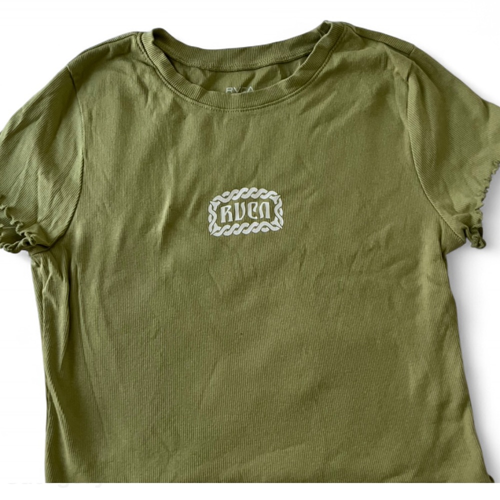 RVCA Khaki Ribbed T-Shirt